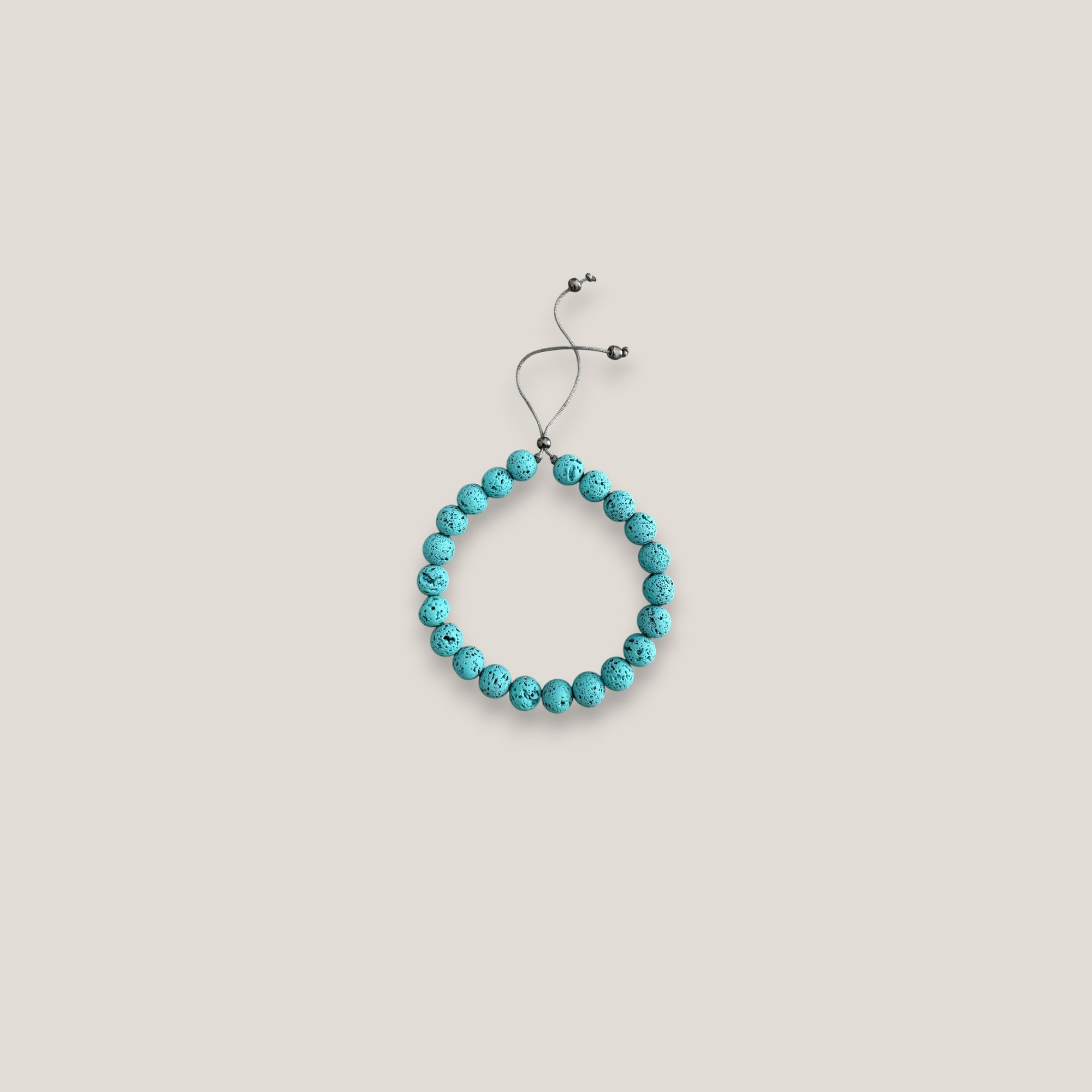 Pulsera base 8mm lava azul turquesa