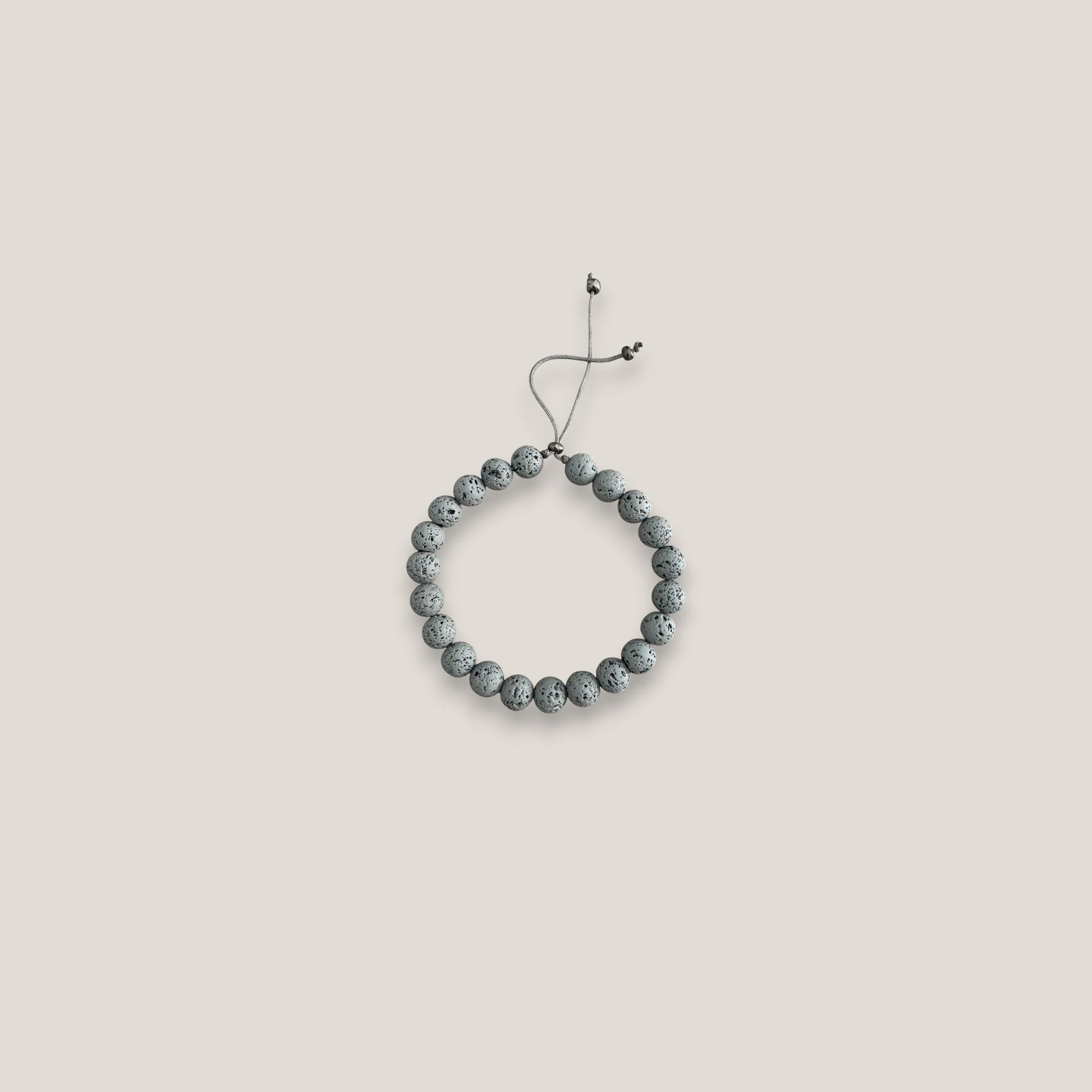 Pulsera base 8mm lava gris claro