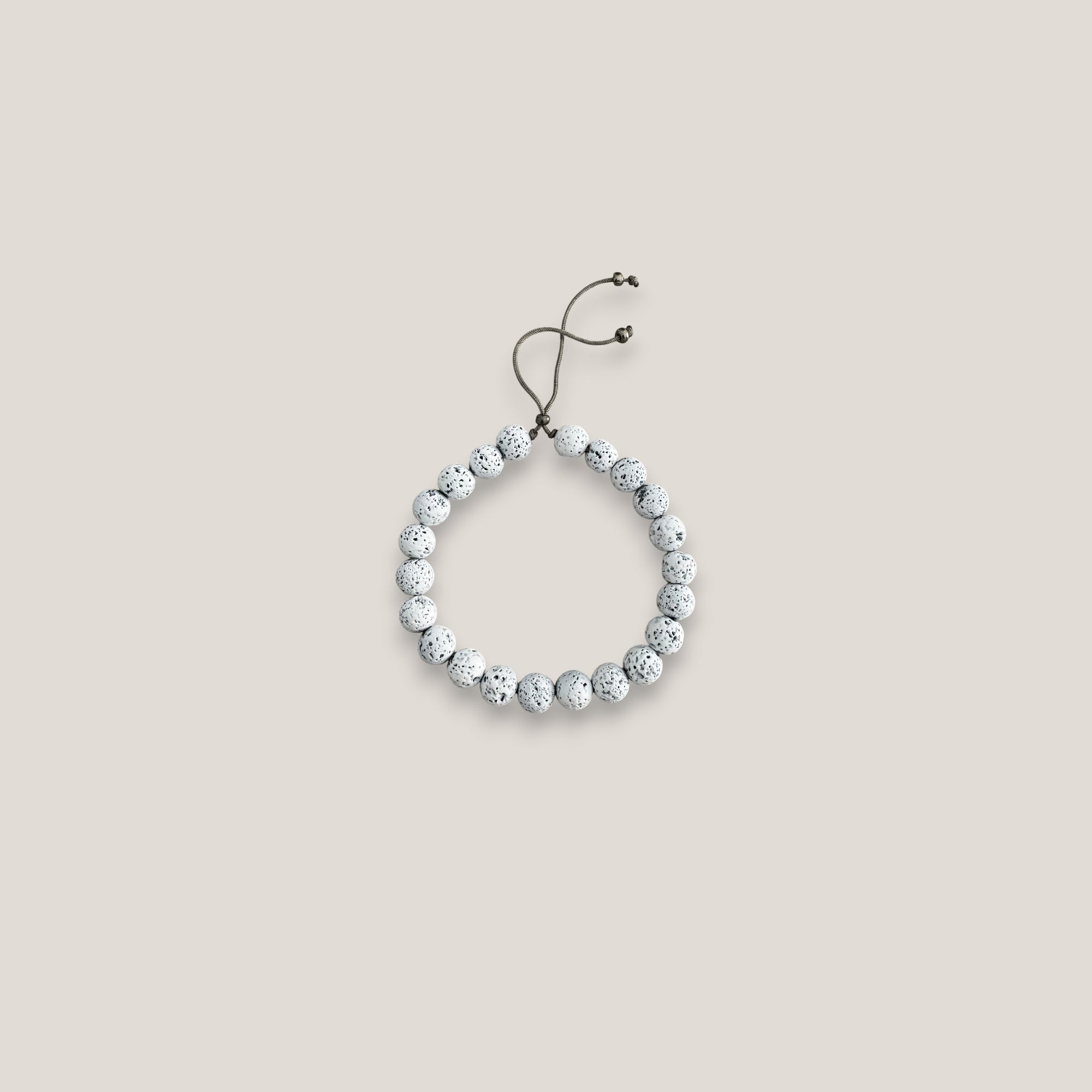 Pulsera base 8mm lava blanca