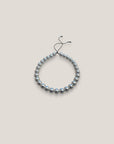 Pulsera base 6mm perlas de cristal nacarado blanco