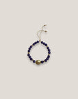 Bracelet with large golden turtle and colored lava