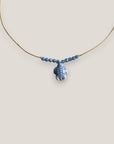 Collar midi pez cerámica azul lava azul azulín