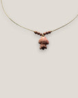 Collar midi pez cerámica rosa lava rosa