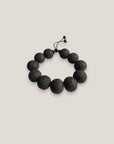 Armband mit großen schwarzen Schwammkorallenperlen