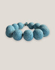 Pulsera grandes cuentas esponja coral azul turquesa