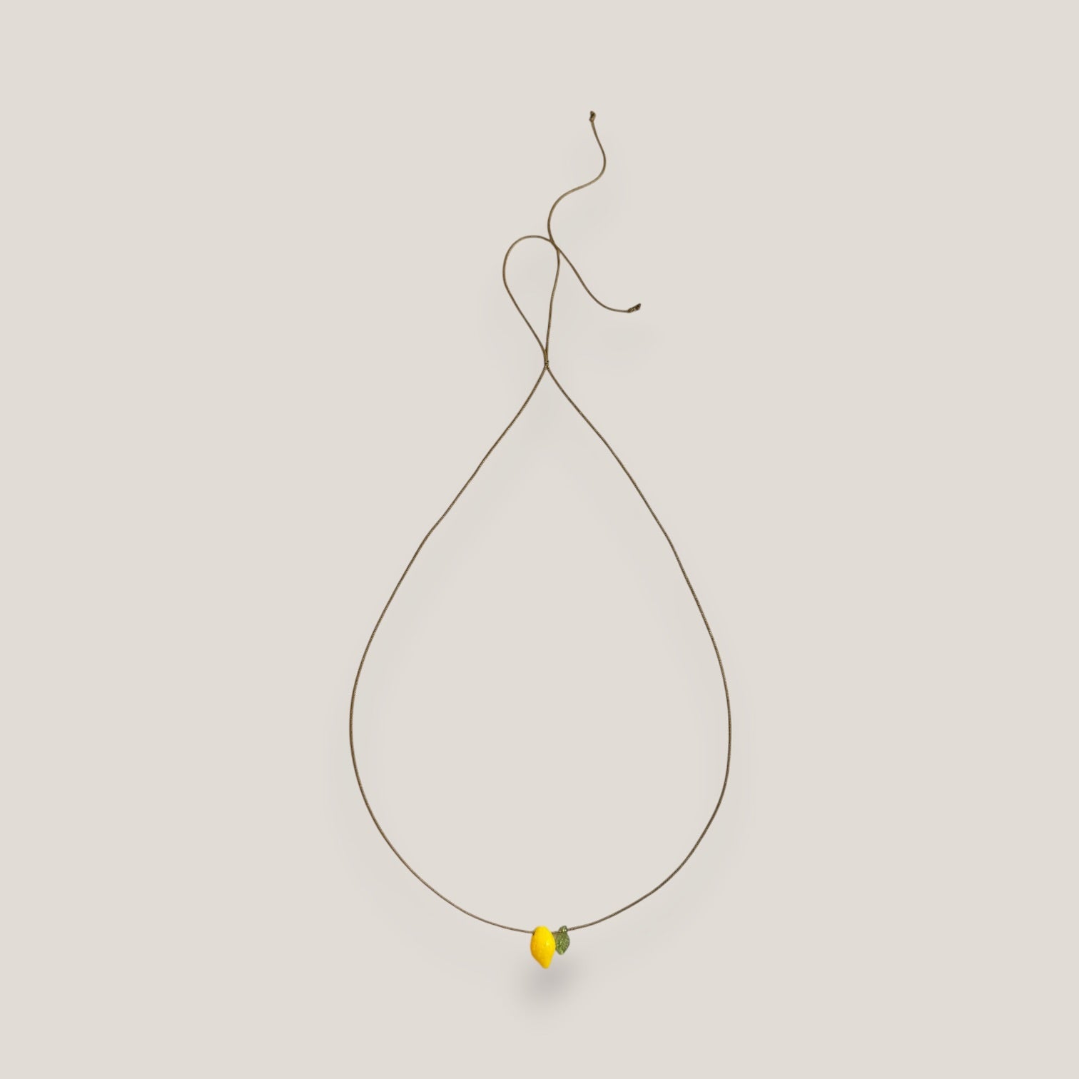Lemon and leaf necklace